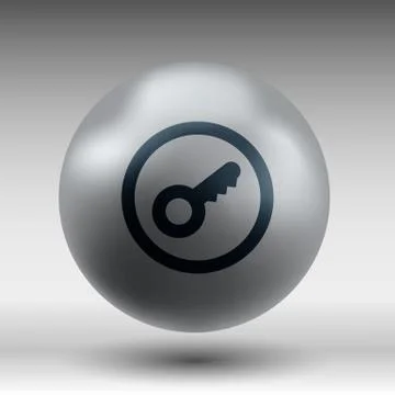 Key icon, vector illustration. Flat design style 스톡 일러스트