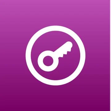 Key icon, vector illustration. Flat design style Stock Illustration