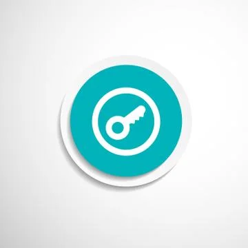Key icon, vector illustration. Flat design style Stock Illustration