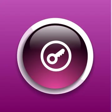 Key icon, vector illustration. Flat design style Stock Illustration