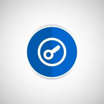 Key icon, vector illustration. Flat design style 스톡 일러스트