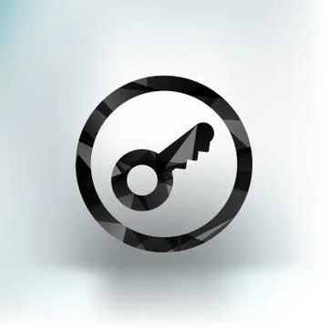 Key icon, vector illustration. Flat design style 스톡 일러스트