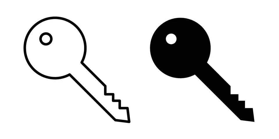 Key icon vector, illustration icon set Stock Illustration