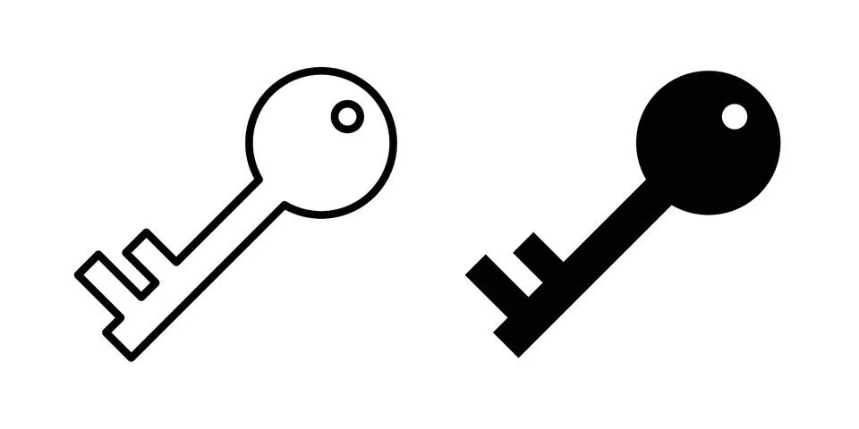 Key icon vector, illustration icon set Stock Illustration