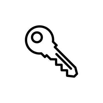 Key icon vector illustration. Key sign and symbol. Stock Illustration