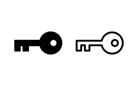 Key icon vector illustration. Key sign and symbol. Stock Illustration