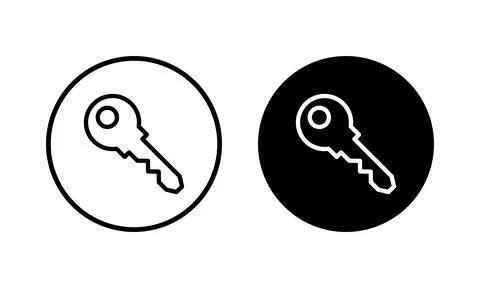 Key icon vector illustration. Key sign and symbol. Illustrazione stock