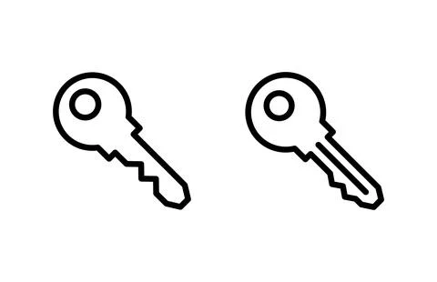 Key icon vector illustration. Key sign and symbol. Stock Illustration