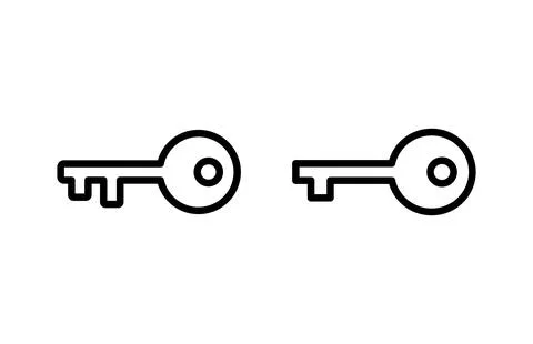 Key icon vector illustration. Key sign and symbol. Stock Illustration