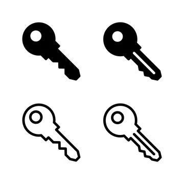 Key icon vector illustration. Key sign and symbol. Stock Illustration