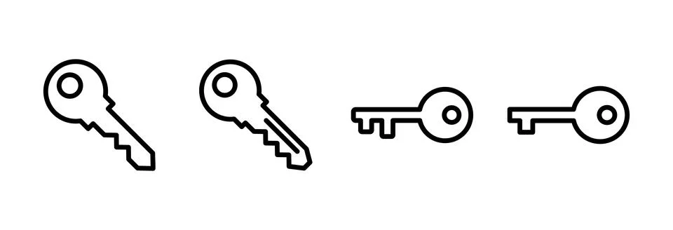 Key icon vector illustration. Key sign and symbol. Stockillustratie
