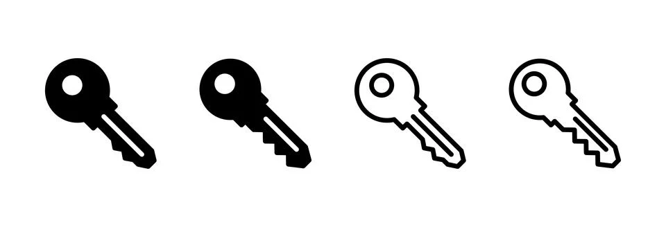 Key icon vector illustration. Key sign and symbol. Stockillustratie