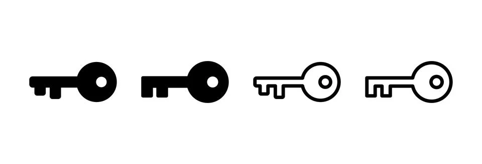 Key icon vector illustration. Key sign and symbol. Stock Illustration
