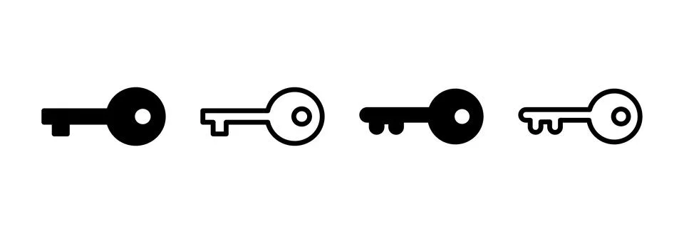 Key icon vector illustration. Key sign and symbol. Stock Illustration