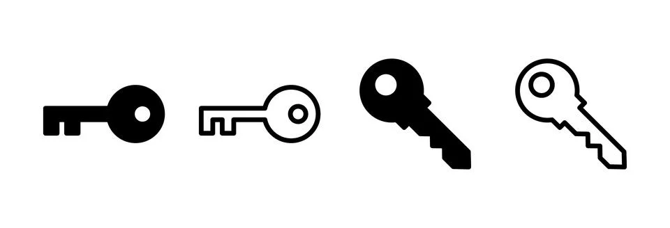 Key icon vector illustration. Key sign and symbol. Stock Illustration