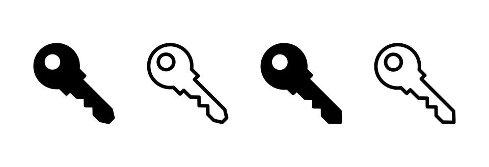 Key icon vector illustration. Key sign and symbol. Stock Illustration