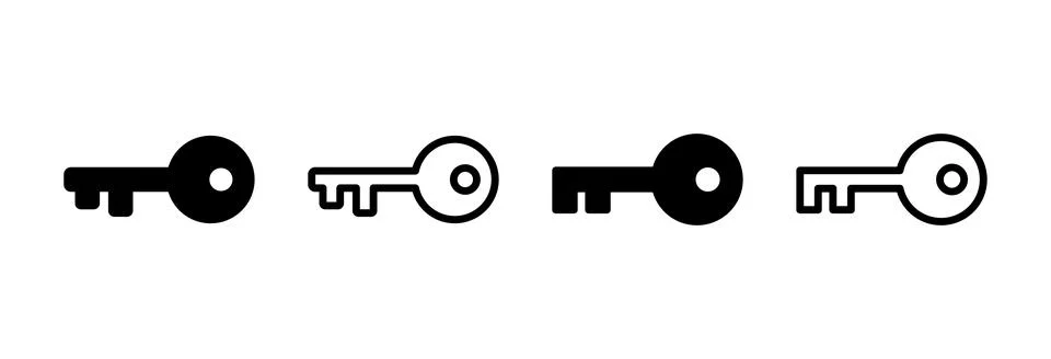 Key icon vector illustration. Key sign and symbol. Stock Illustration