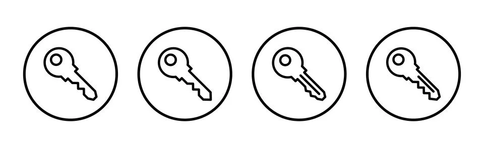 Key icon vector illustration. Key sign and symbol. Stockillustratie