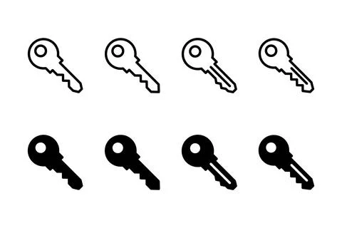 Key icon vector illustration. Key sign and symbol. Illustrazione stock