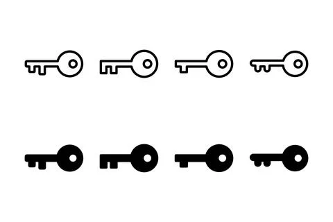 Key icon vector illustration. Key sign and symbol. Stockillustratie