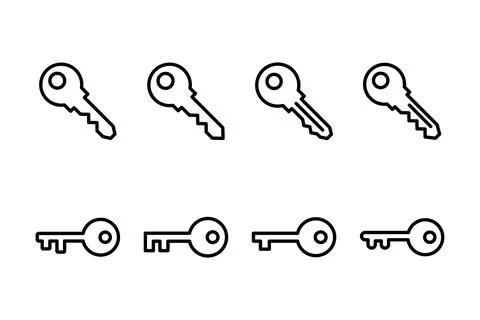 Key icon vector illustration. Key sign and symbol. Stock Illustration