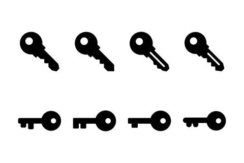 Key icon vector illustration. Key sign and symbol. Stock Illustration