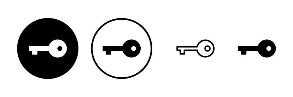Key icon vector illustration. Key sign and symbol. Stock Illustration