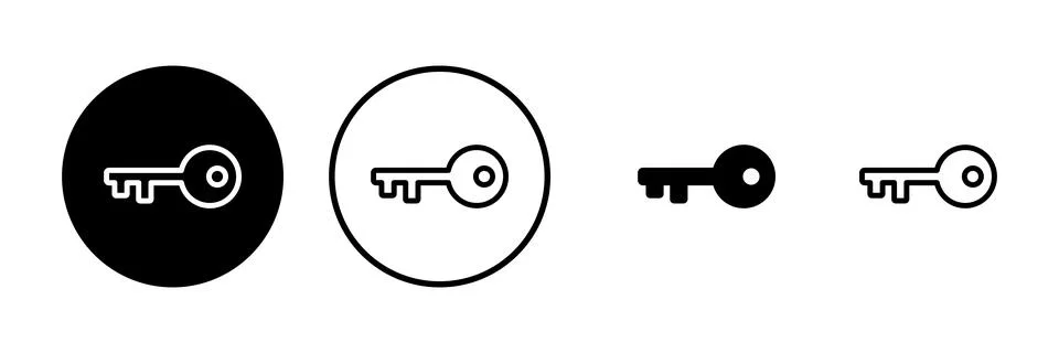 Key icon vector illustration. Key sign and symbol. Stock Illustration