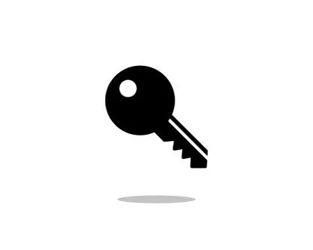 Key icon. Vector on isolated white background. EPS 10 Stock Illustration