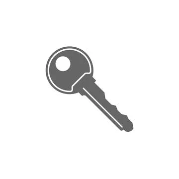 Key icon vector isolated on white background Stock Illustration