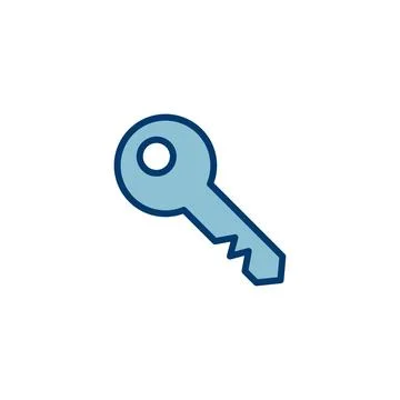Key icon vector isolated on white background. Key vector icon. Key symbol. .. Illustrazione stock