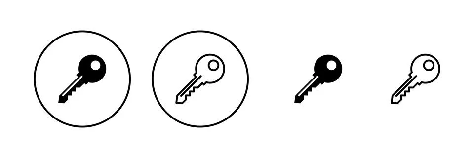 Key icon vector. Key sign and symbol. Illustrazione stock