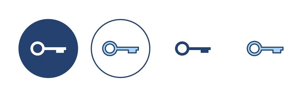 Key icon vector. Key sign and symbol. Illustrazione stock