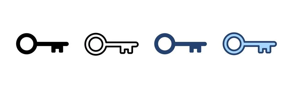 Key icon vector. Key sign and symbol. Stock Illustration