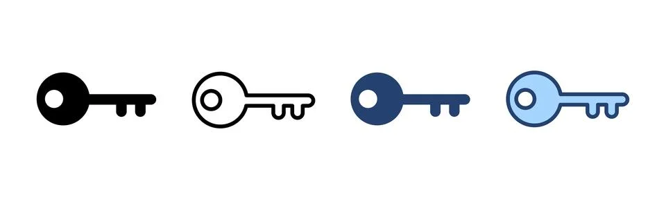 Key icon vector. Key sign and symbol. Stock Illustration