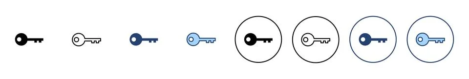 Key icon vector. Key sign and symbol. Illustrazione stock