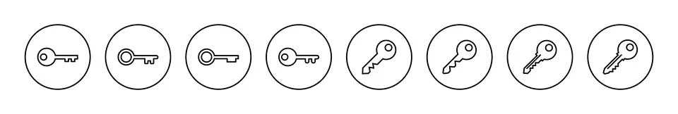 Key icon vector. Key sign and symbol. Stock Illustration
