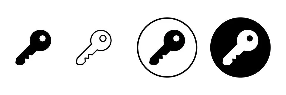 Key icon vector. Key sign and symbol. Stock Illustration