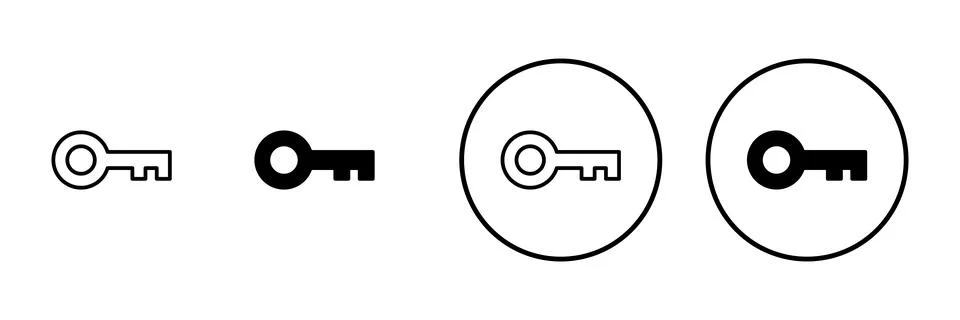 Key icon vector. Key sign and symbol. Stock Illustration