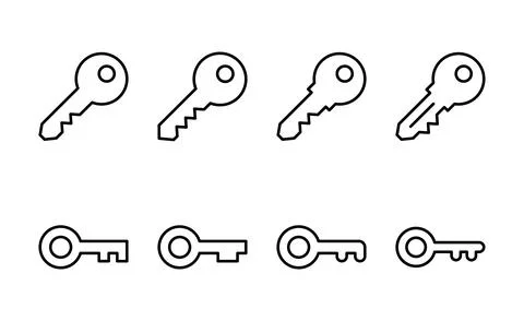 Key icon vector. Key sign and symbol. Stock Illustration