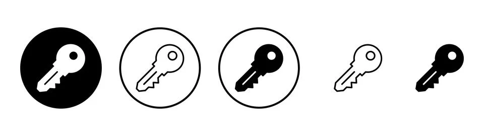 Key icon vector. Key sign and symbol. Stock Illustration
