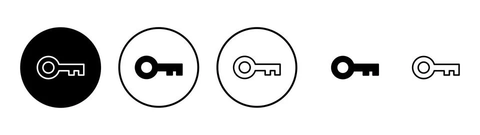 Key icon vector. Key sign and symbol. Illustrazione stock
