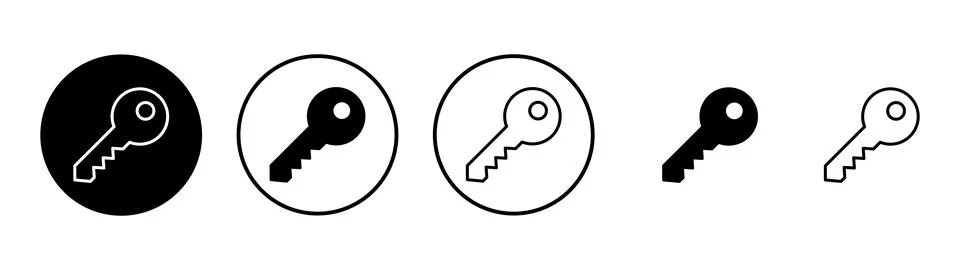 Key icon vector. Key sign and symbol. Stock Illustration