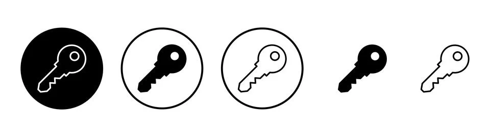 Key icon vector. Key sign and symbol. Stock Illustration