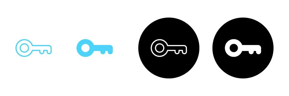 Key icon vector. Key sign and symbol. Illustrazione stock