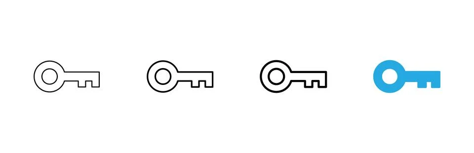 Key icon vector. Key sign and symbol. Illustrazione stock