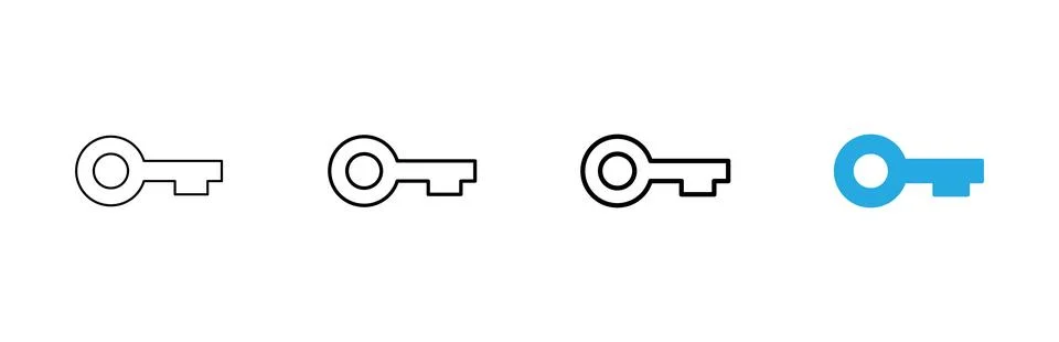 Key icon vector. Key sign and symbol. 스톡 일러스트