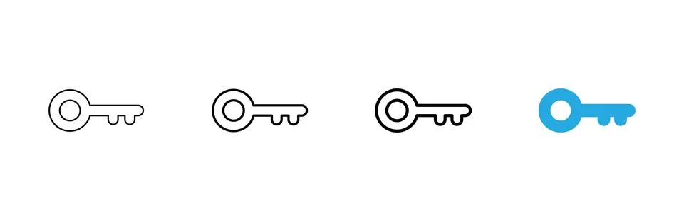 Key icon vector. Key sign and symbol. Stock Illustration
