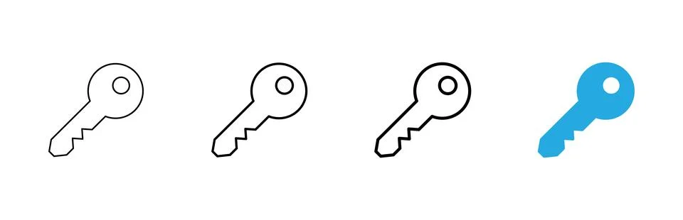 Key icon vector. Key sign and symbol. Stock Illustration