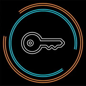 Key icon - vector key symbol. protection Stock Illustration